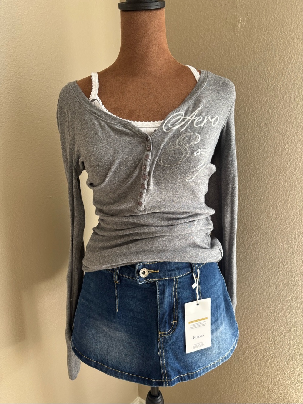 NWT Elleven Y2K inspired Denim Micro Skort.